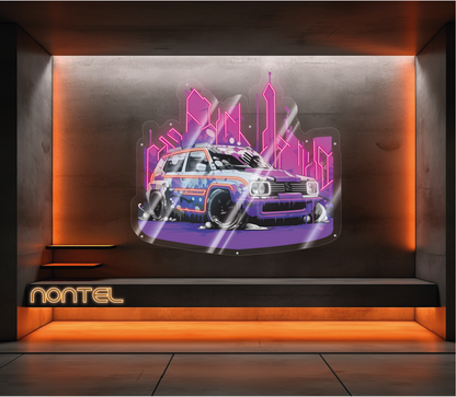 Neon Schild Cyber Auto