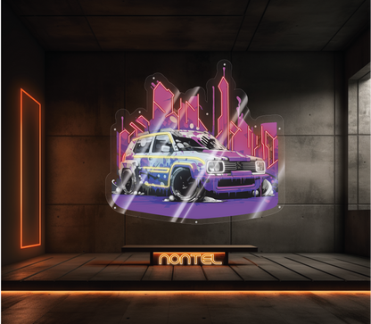 Neon Schild Cyber Auto