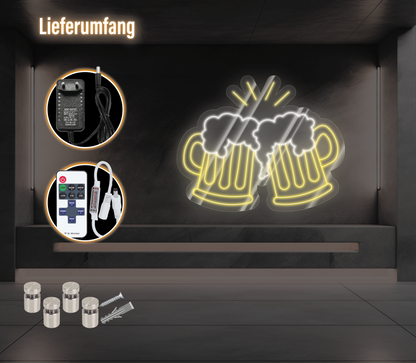Neon Bierkrüge