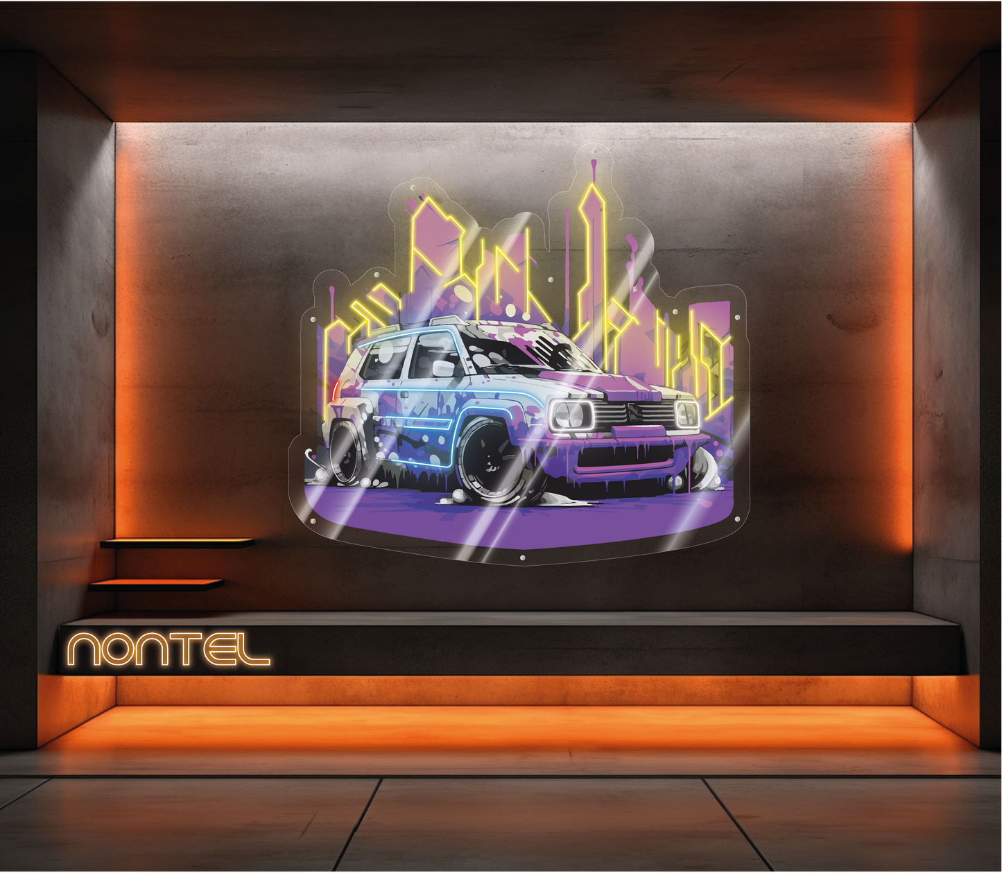 Neon Schild Cyber Auto