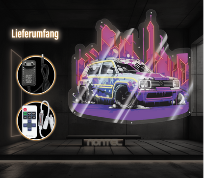 Neon Schild Cyber Auto