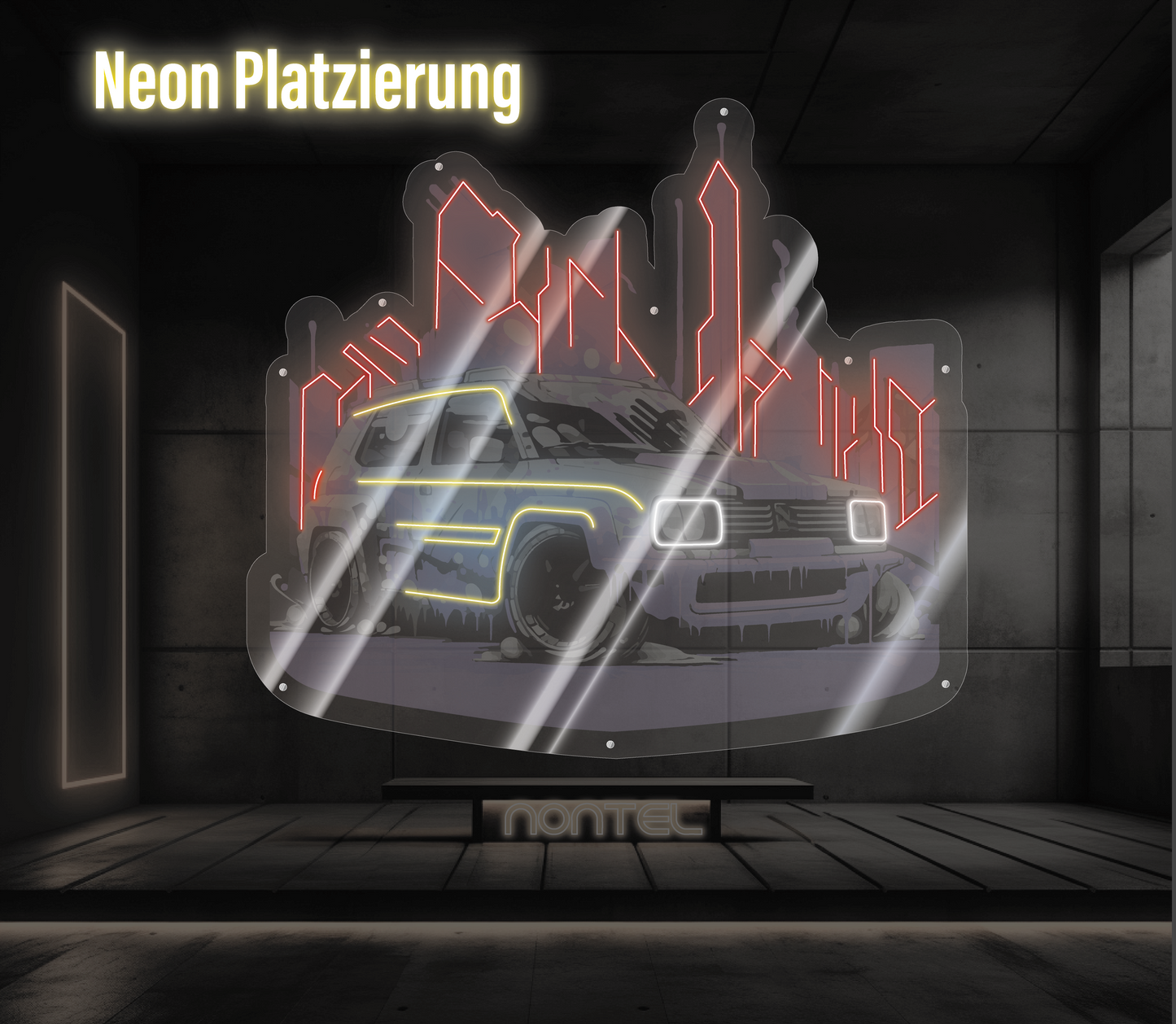 Neon Schild Cyber Auto