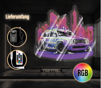 Neon Schild Cyber Auto