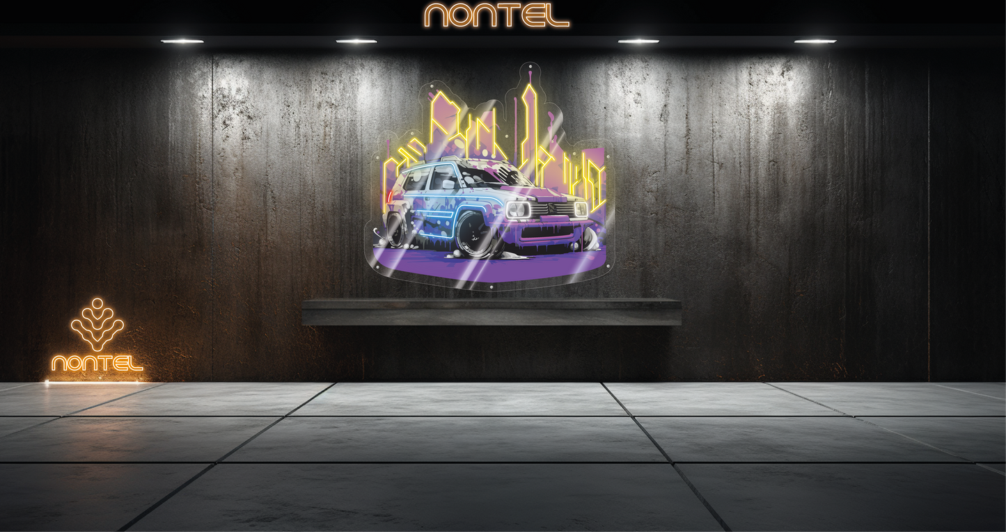 Neon Schild Cyber Auto