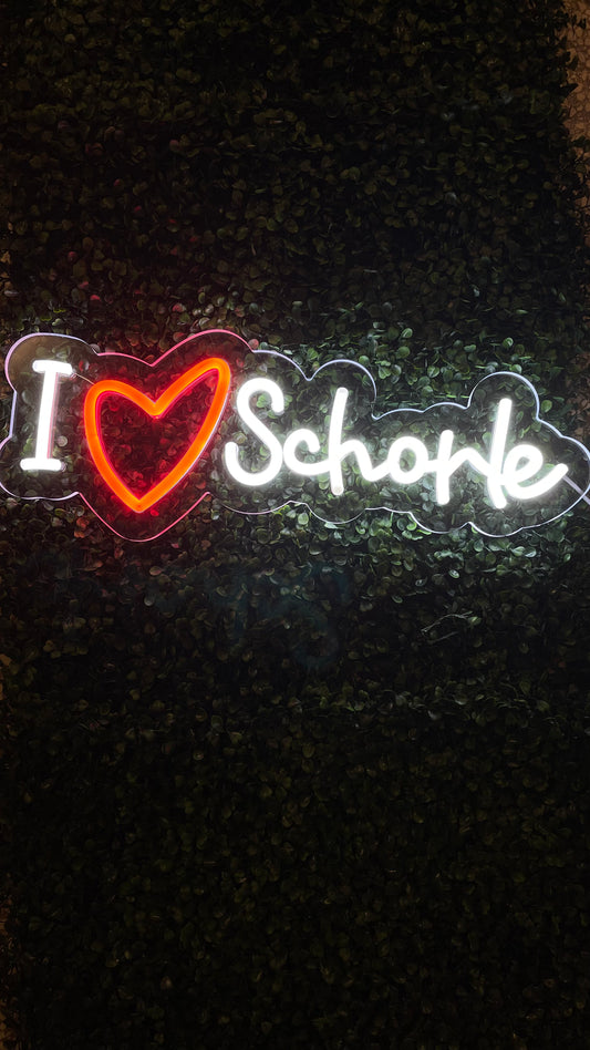 Neon I ❤️ SCHORLE