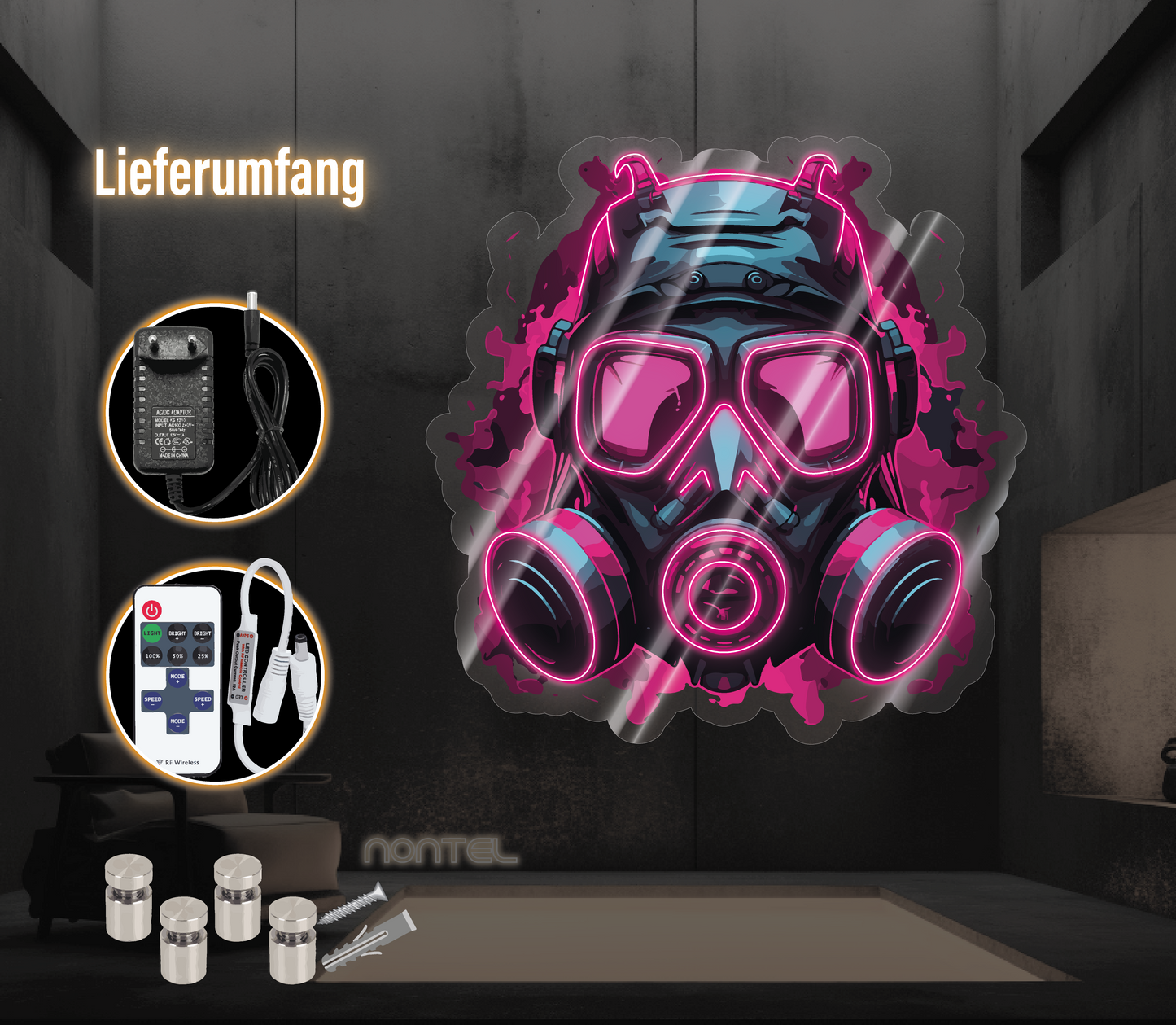 Neon Gasmaske