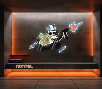 Neon Monopoly Boy