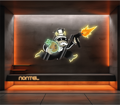 Neon Monopoly Boy