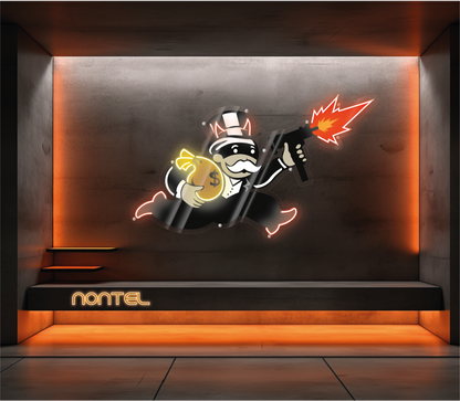 Neon Monopoly Boy
