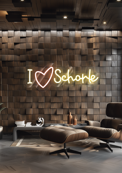 Neon I ❤️ SCHORLE