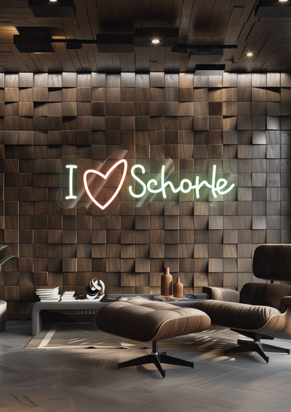 Neon I ❤️ SCHORLE