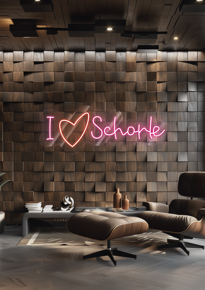Neon I ❤️ SCHORLE