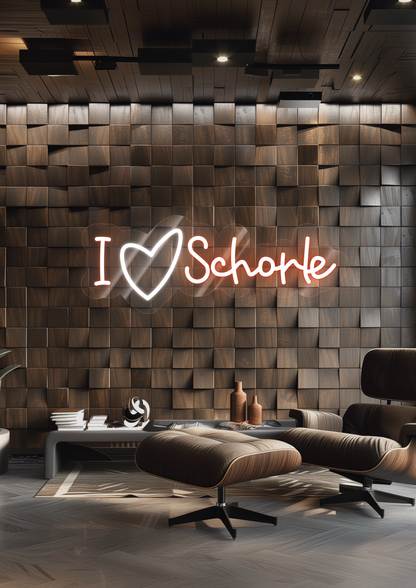 Neon I ❤️ SCHORLE